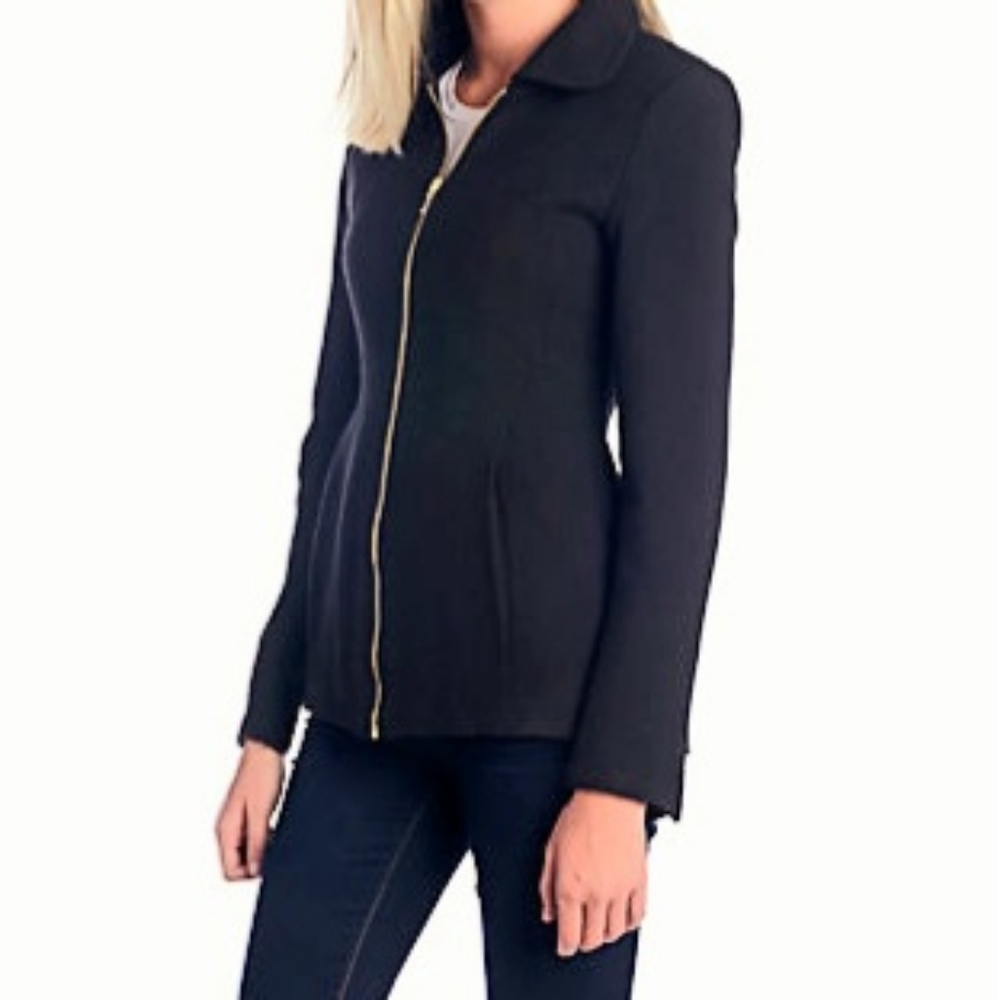 Rampage zip front textured pea coat